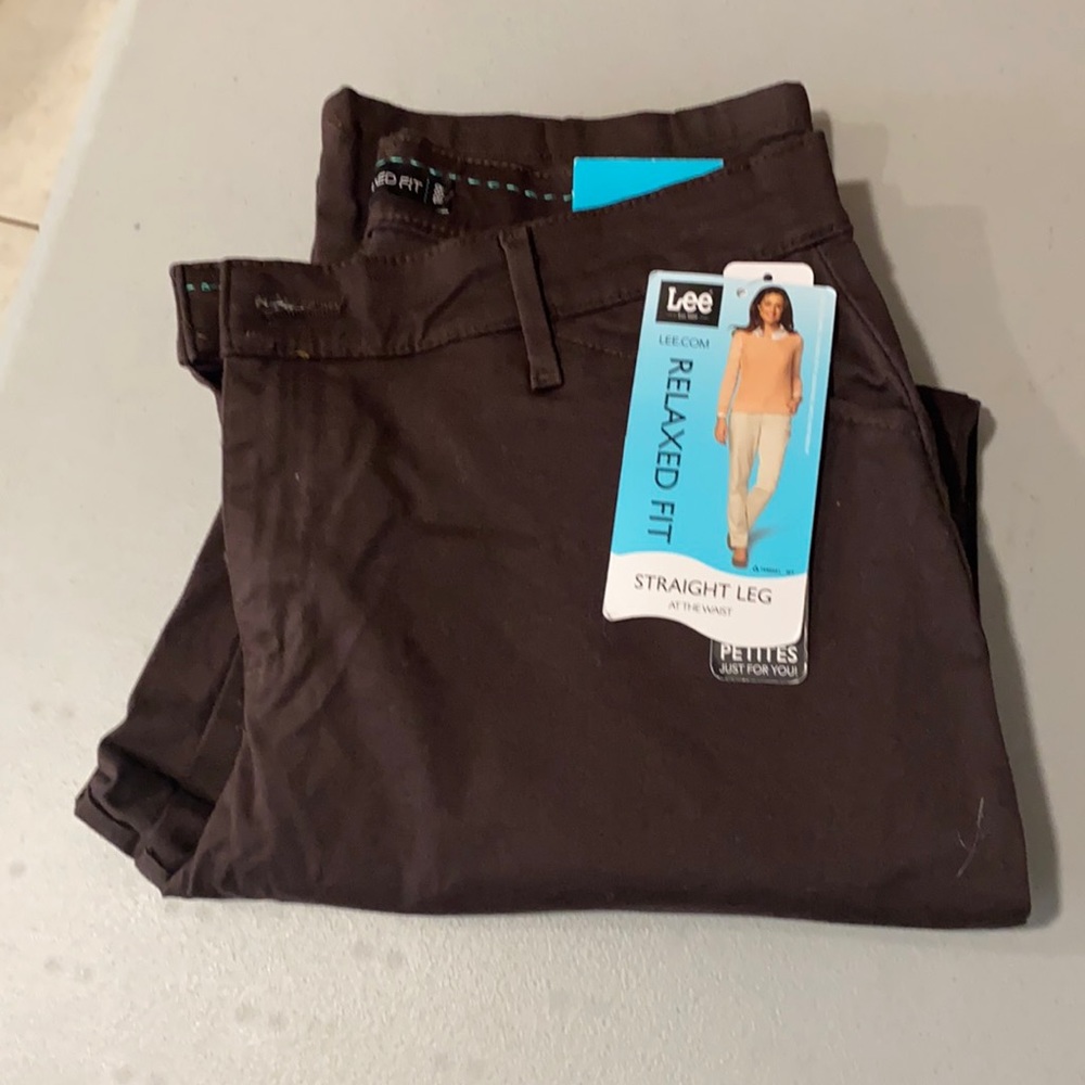 Dark brown relaxed fit pants